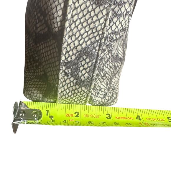 Vintage Tignanello leather handbag shoulder bagcream and brown snakeskin print - Picture 9 of 11